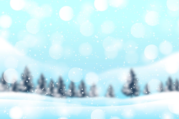 Vector blurred winter background