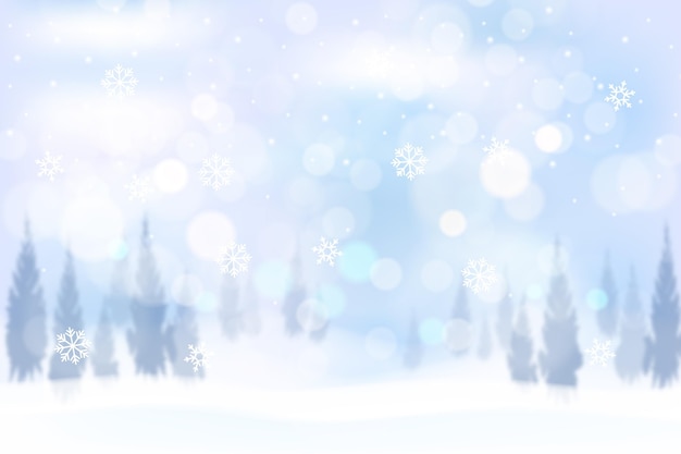Vector blurred winter background