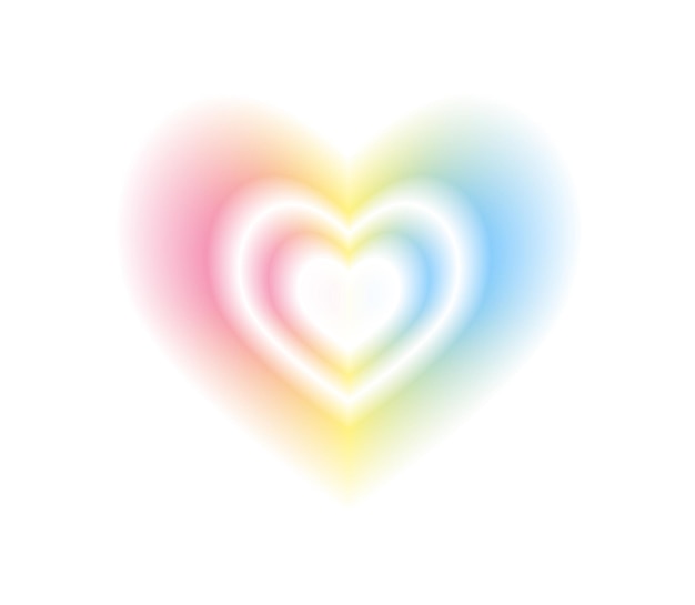 Blurry roze hart aura Trendy y2k stijl Vector illustratie