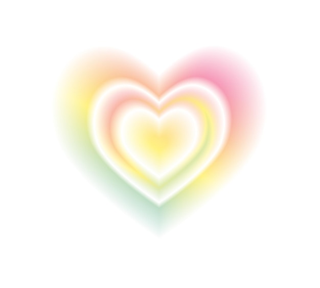 Blurry roze hart aura trendy yk stijl vector illustratie