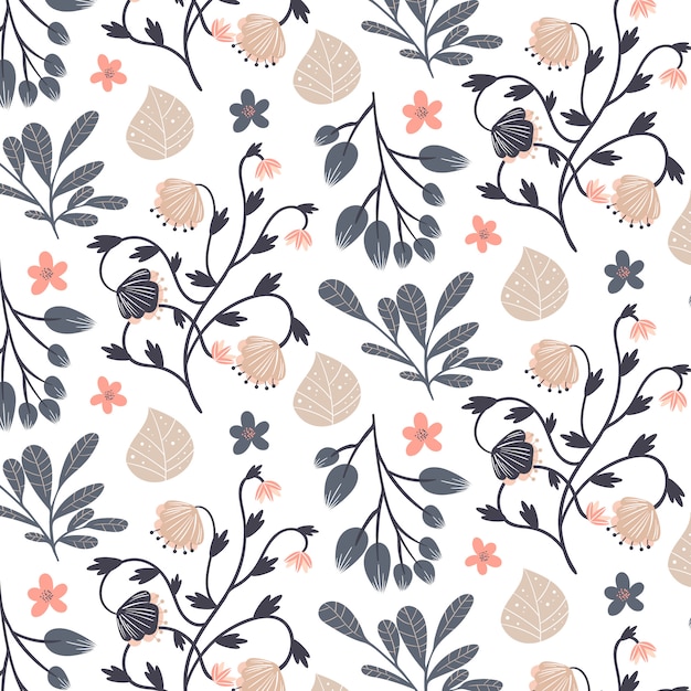 Vector blush floral pattern