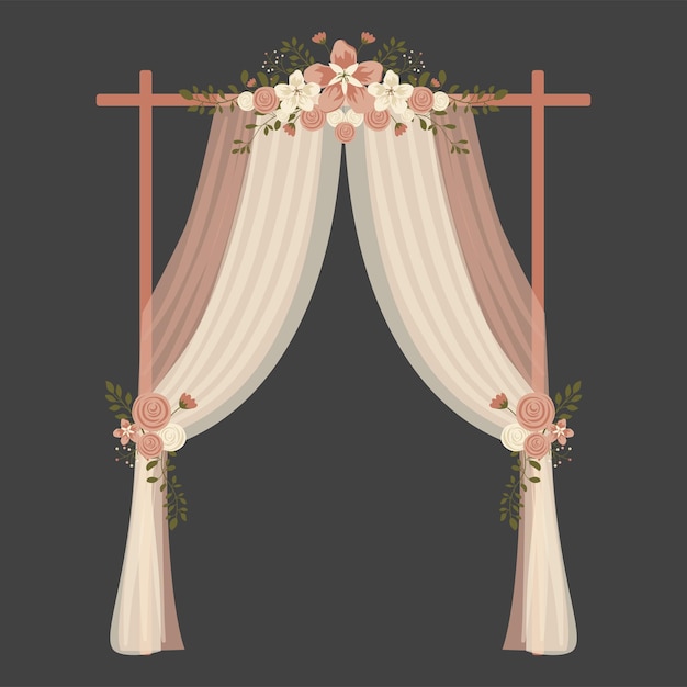 blush pink wedding arch