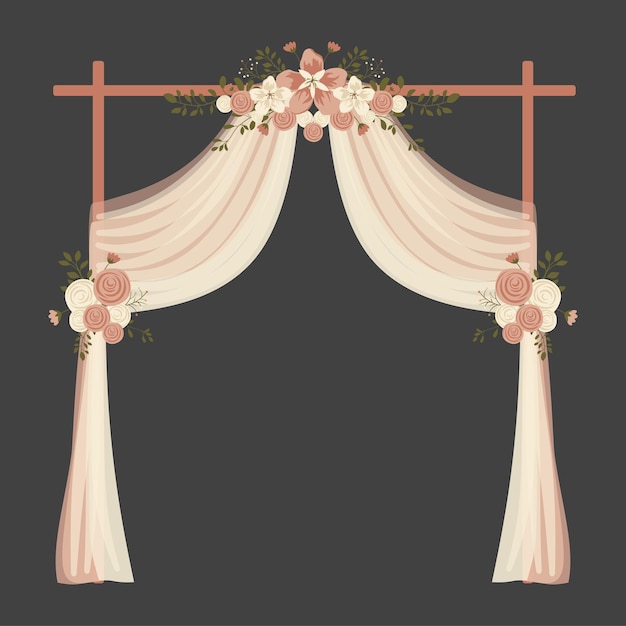 blush pink wedding arch