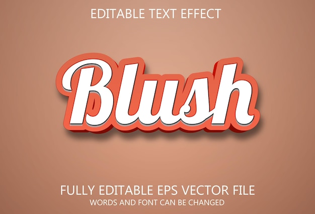 Blush text effect