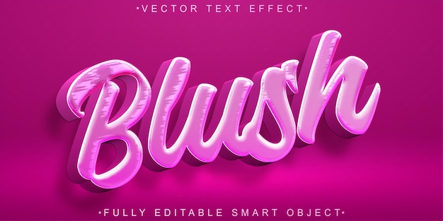 Blush Vector Volledig bewerkbaar Smart Object Text Effect