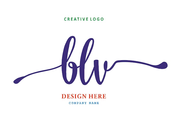 BLV lettering logo is simple easy to understand and authoritative