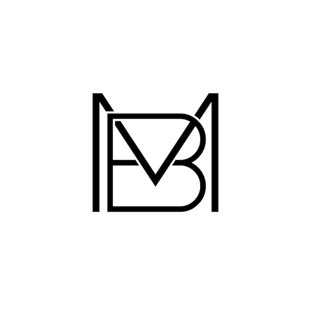 Vector bm letter logob letter logobm symbolm logo