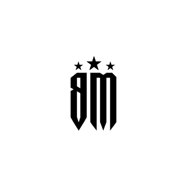 BM モノグラムロゴ デザイン文字 テキスト名 シンボル モノクロロゴタイプ アルファベット文字 シンプルロゴ