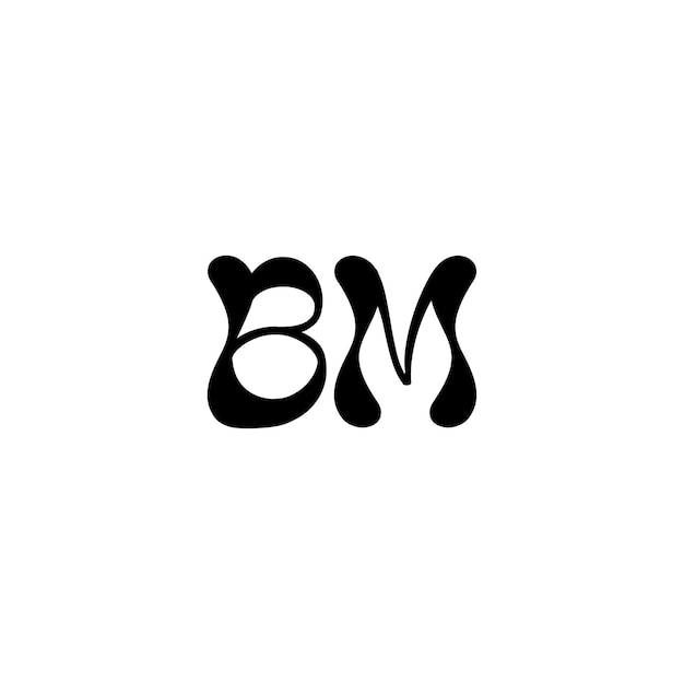 BM monogram logo design letter text name symbol monochrome logotype alphabet character simple logo