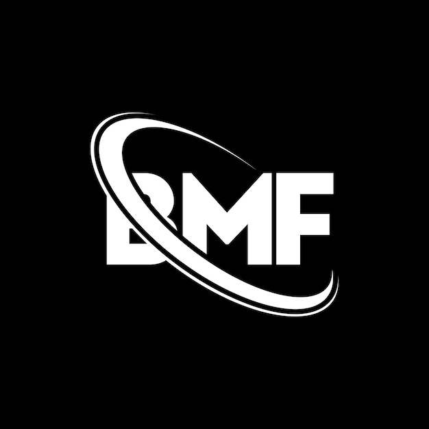 BMF logo BMF letter BMF letter logo ontwerp Initialen BMF logo gekoppeld aan cirkel en hoofdletters monogram logo BMF typografie voor technologiebedrijf en vastgoedmerk
