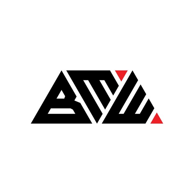 Vector bmw triangle letter logo design with triangle shape bmw triangle logo design monogram bmw triangle vector logo template with red color bmw triangular logo simple elegant and luxurious logo bmw