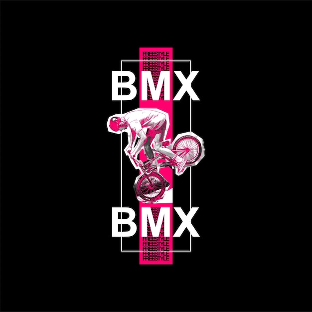 bmx free style abstract vintage fashion