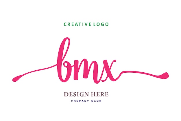 BMX lettering logo is simple easy to understand and authoritative