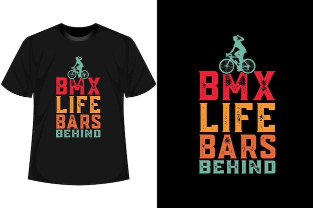Bmx life behind bars bmx バイク tシャツ