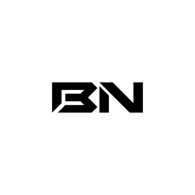 BN Monogram Logo Design letter tekst naam symbool monochroom logo alfabet karakter eenvoudig logo