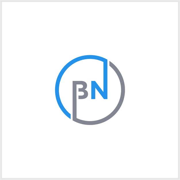 Vector bn nb abstract letters logo monogram