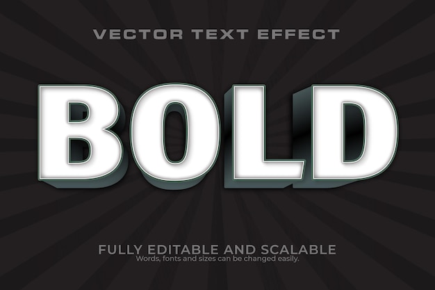 Bo 3D Text Effect 100 Bewerkbare EPS-bestand Woord en lettertype kunnen worden gewijzigd
