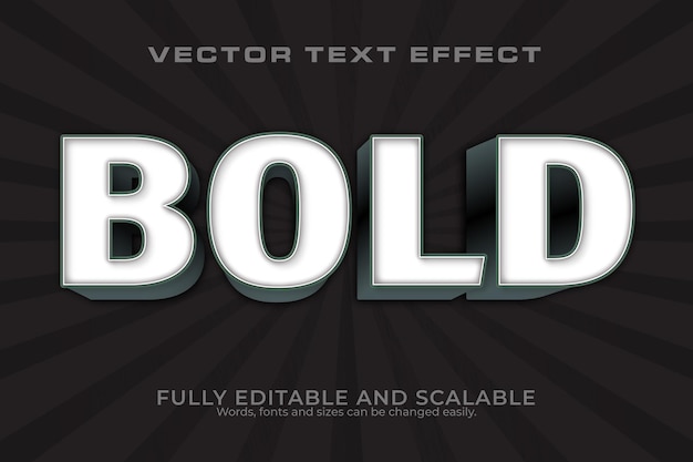 Vector bo 3d text effect 100 bewerkbare eps-bestand woord en lettertype kunnen worden gewijzigd