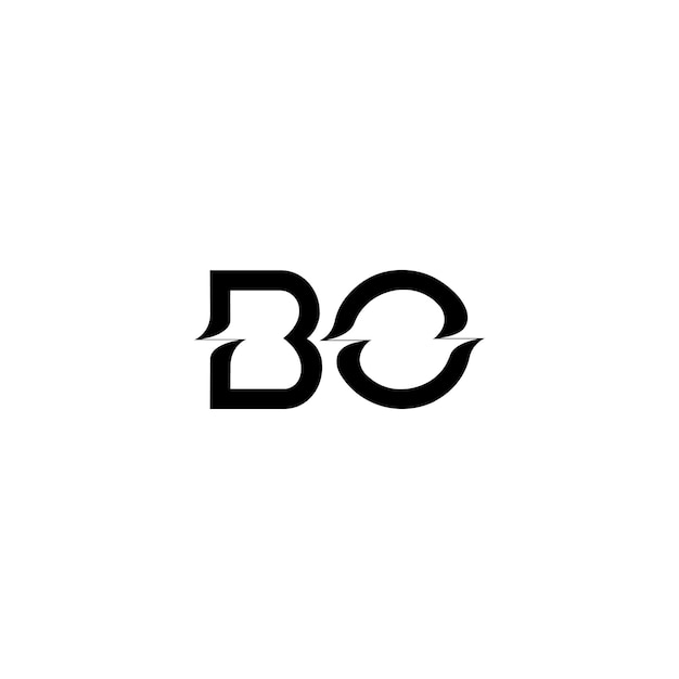 BO monogram logo design letter text name symbol monochrome logotype alphabet character simple logo