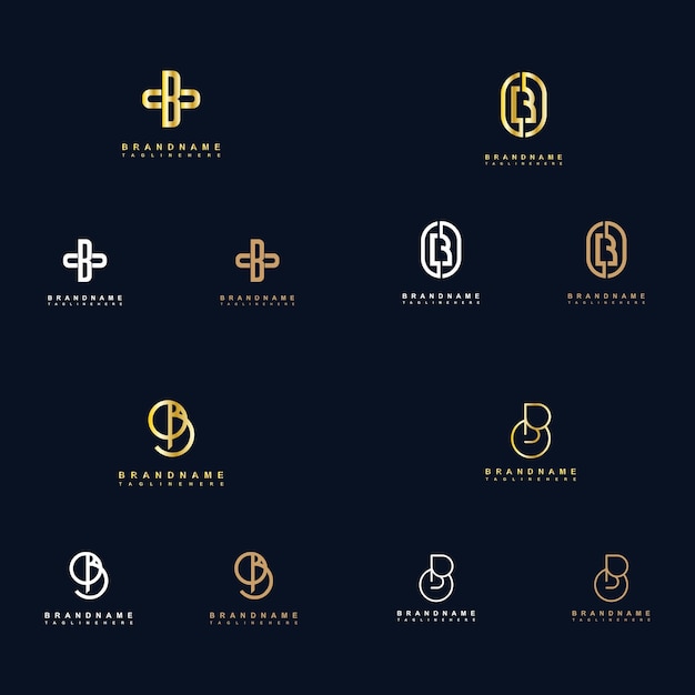 BO of OB brief logo vector ontwerp