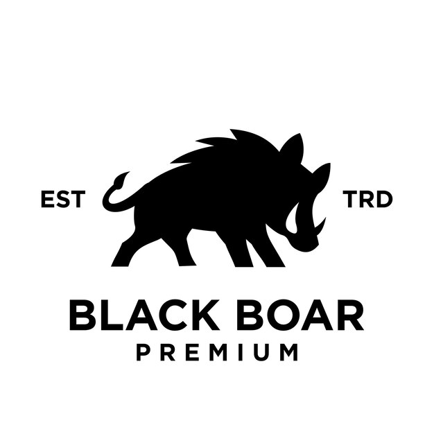 Vector boar logo icon design illustration