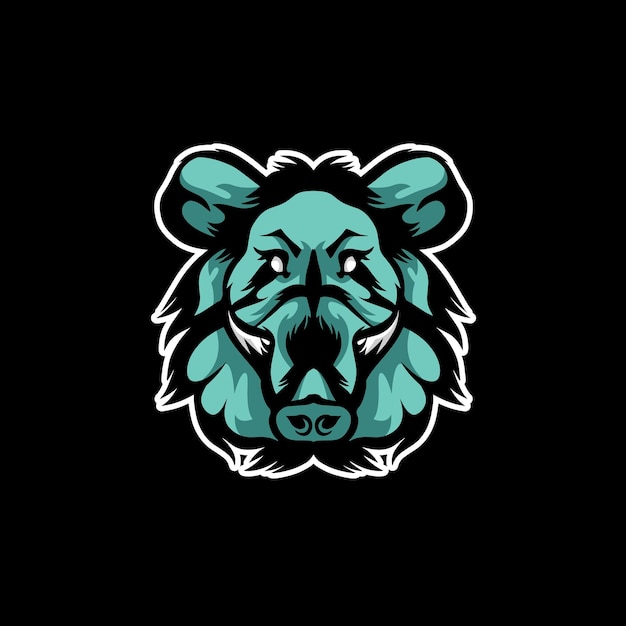 Boar mascot esports gaming logo