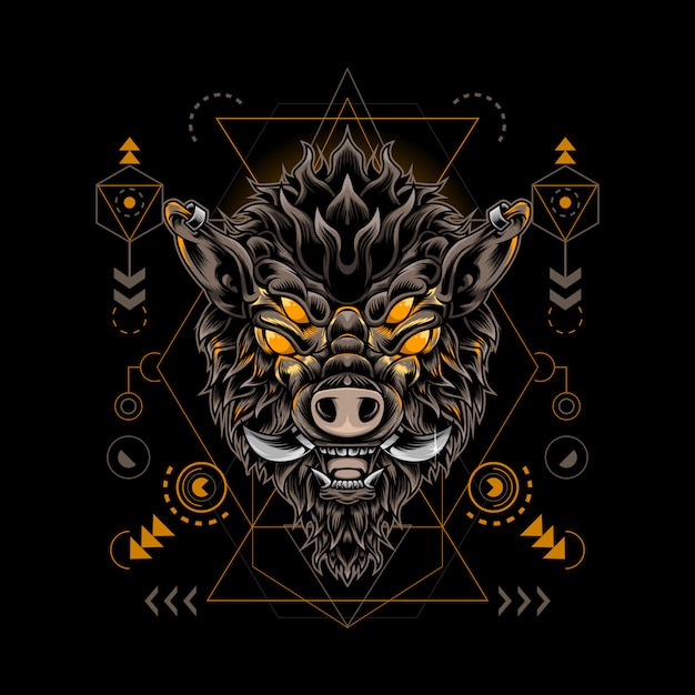 Boar monster sacred geometry