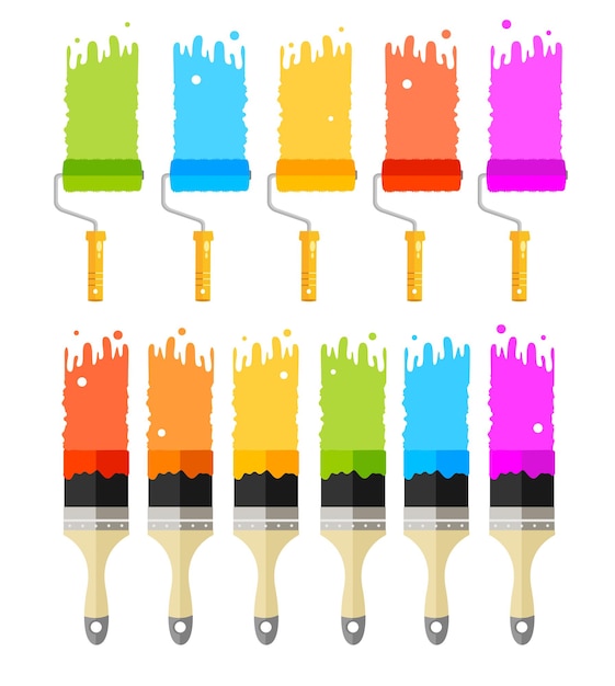 board easel blank empty and painting accessories set vector