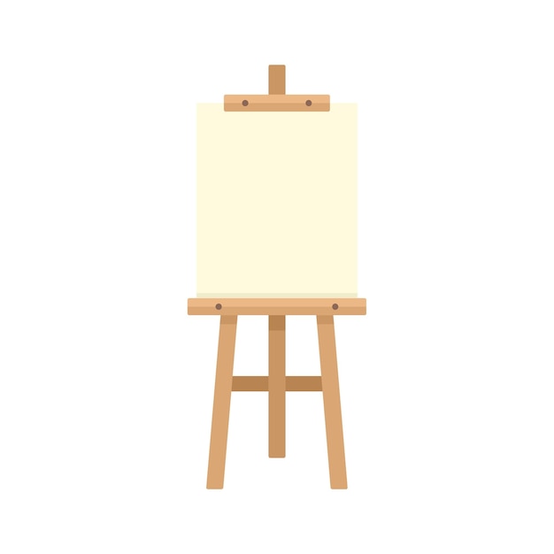 Board easel icon Flat illustration of board easel vector icon isolated on white background