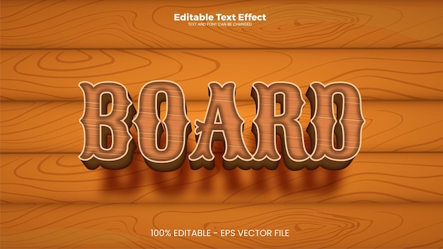 Board editable text effect in modern trend style