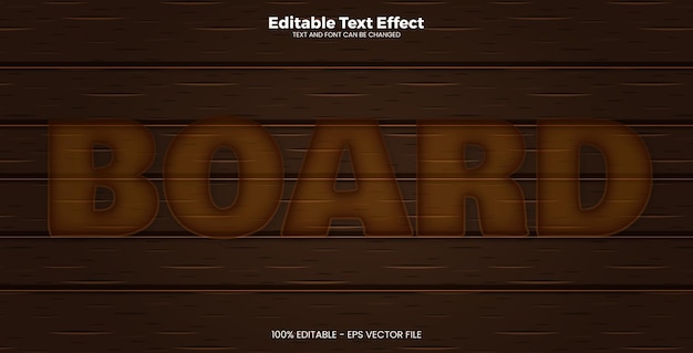 Vector board editable text effect in modern trend style