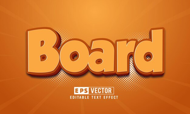 Board Editable Text Effect Vector With Cute Background