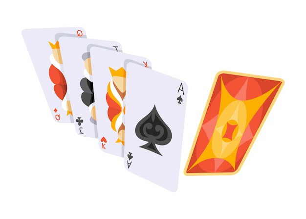 Board game flat isometric view isolated colored icon playing cards gaming cartoon family table game