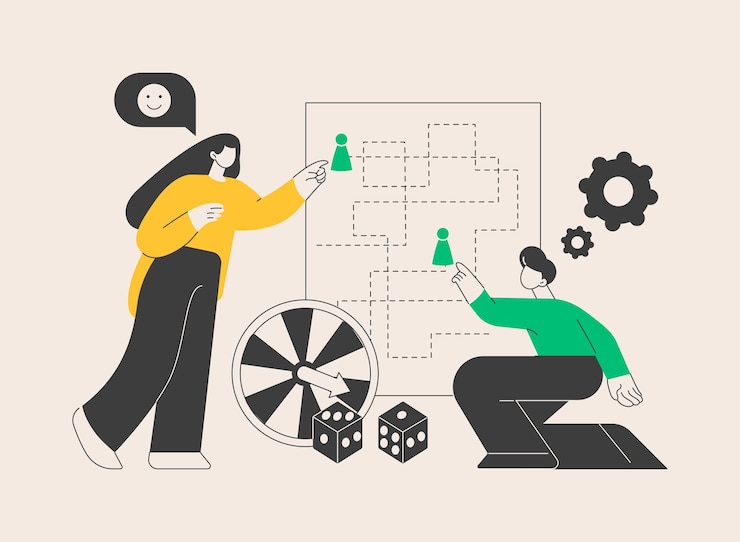 Vector board games abstract concept vector illustration