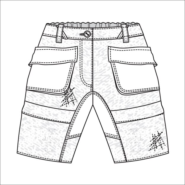 Vector board shorts mockup pants