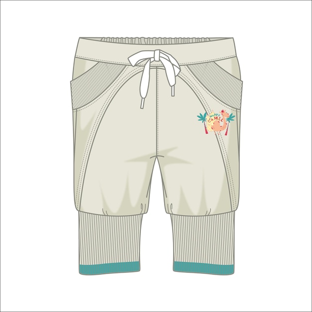 Vector board shorts mockup pants