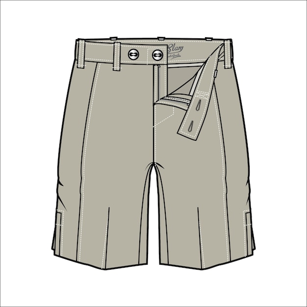 Vector board shorts mockup pants