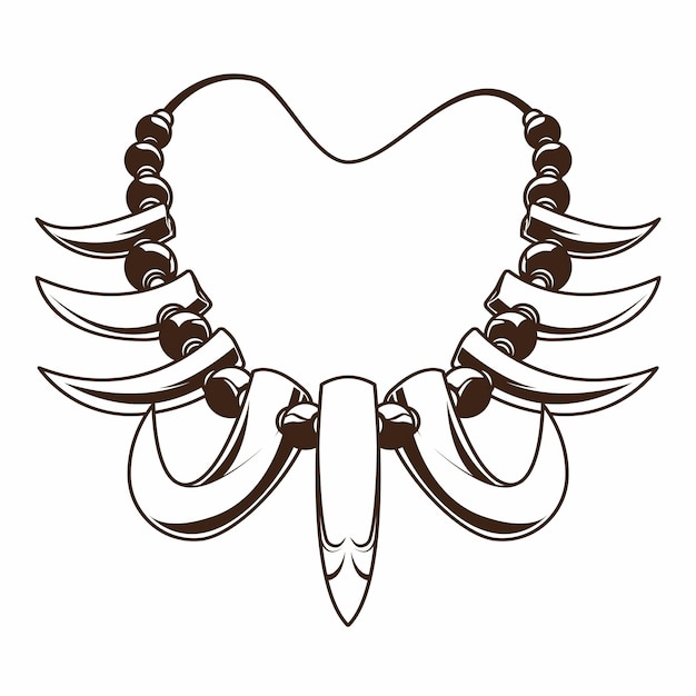 Vector boars teeth necklace (ula nifo)