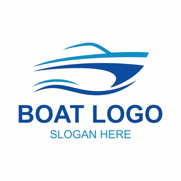 boat abstract vector logo