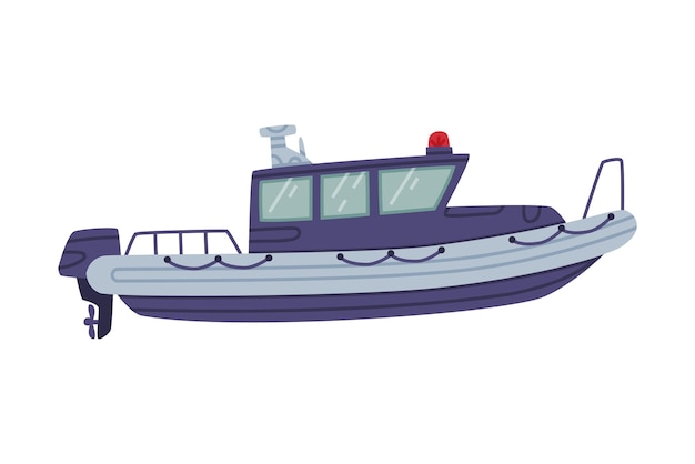 海上SWATまたは救助車両と警察の戦術部隊のベクトルイラスト