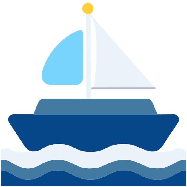 boat icon colored shapes