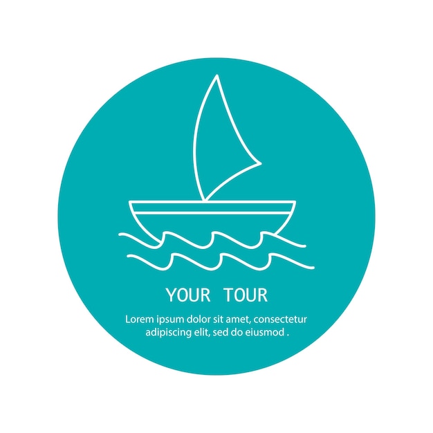 ボートのアイコン船のロゴ