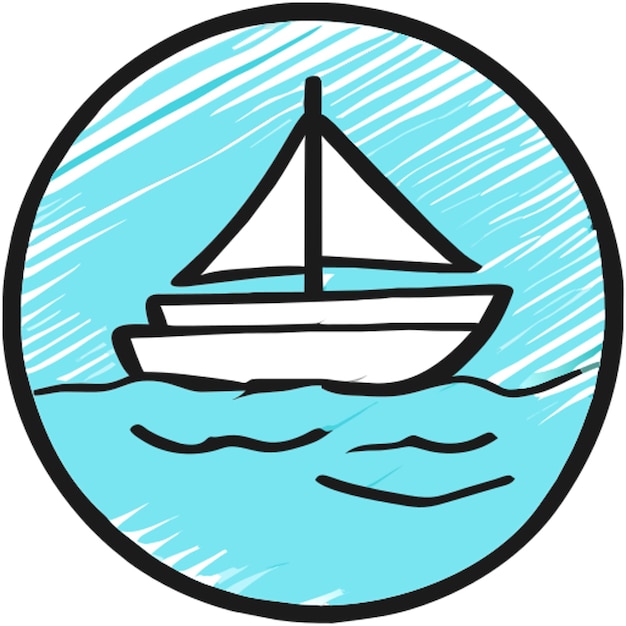 Icona della barca riempimento irregolare