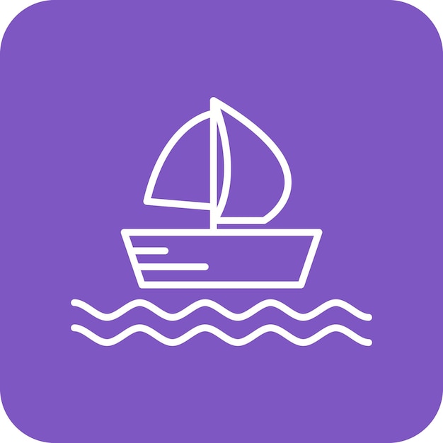 Immagine vettoriale dell'icona della barca può essere utilizzata per dubai