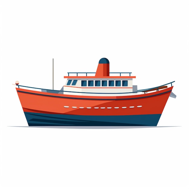 boat illustration vector travel sea ship background water ocean design transport marine