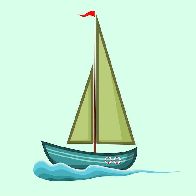 Vector boat illustration vector