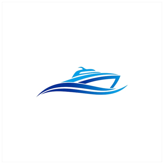 Modello di progettazione del logo della barca elemento di branding grafico vettoriale