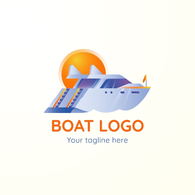 Boat logo design template