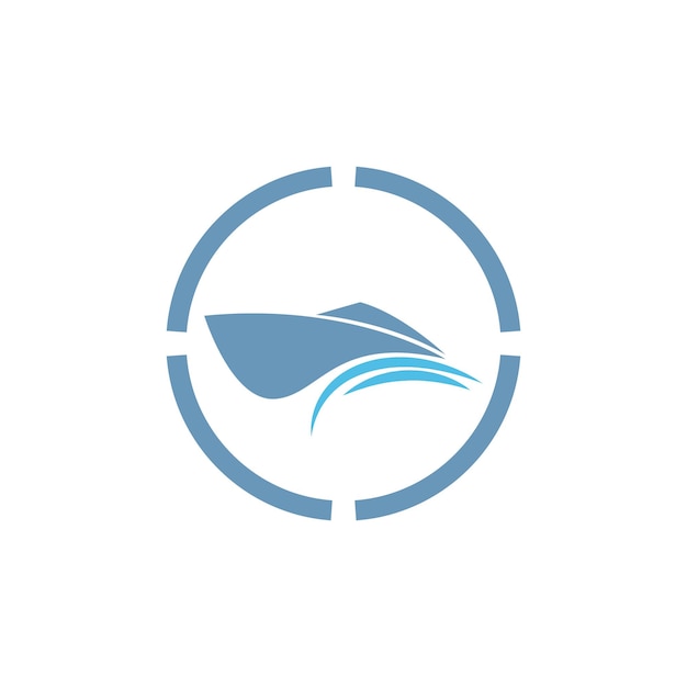 ボートのロゴ アイコンのコンセプト デザイン