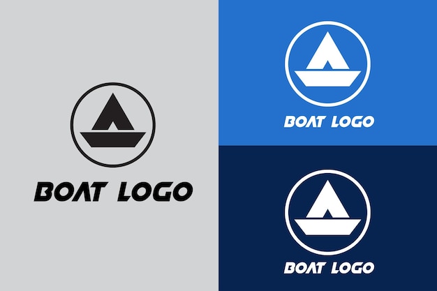 벡터 boat_logo 모형 디자인